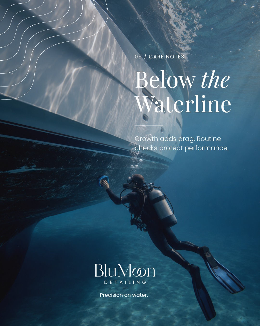 Underwater inspection and cleaning below the waterline