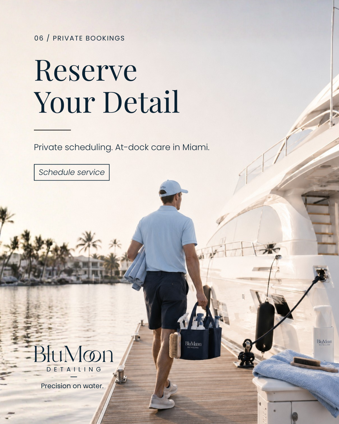 Private detailing booking in Miami