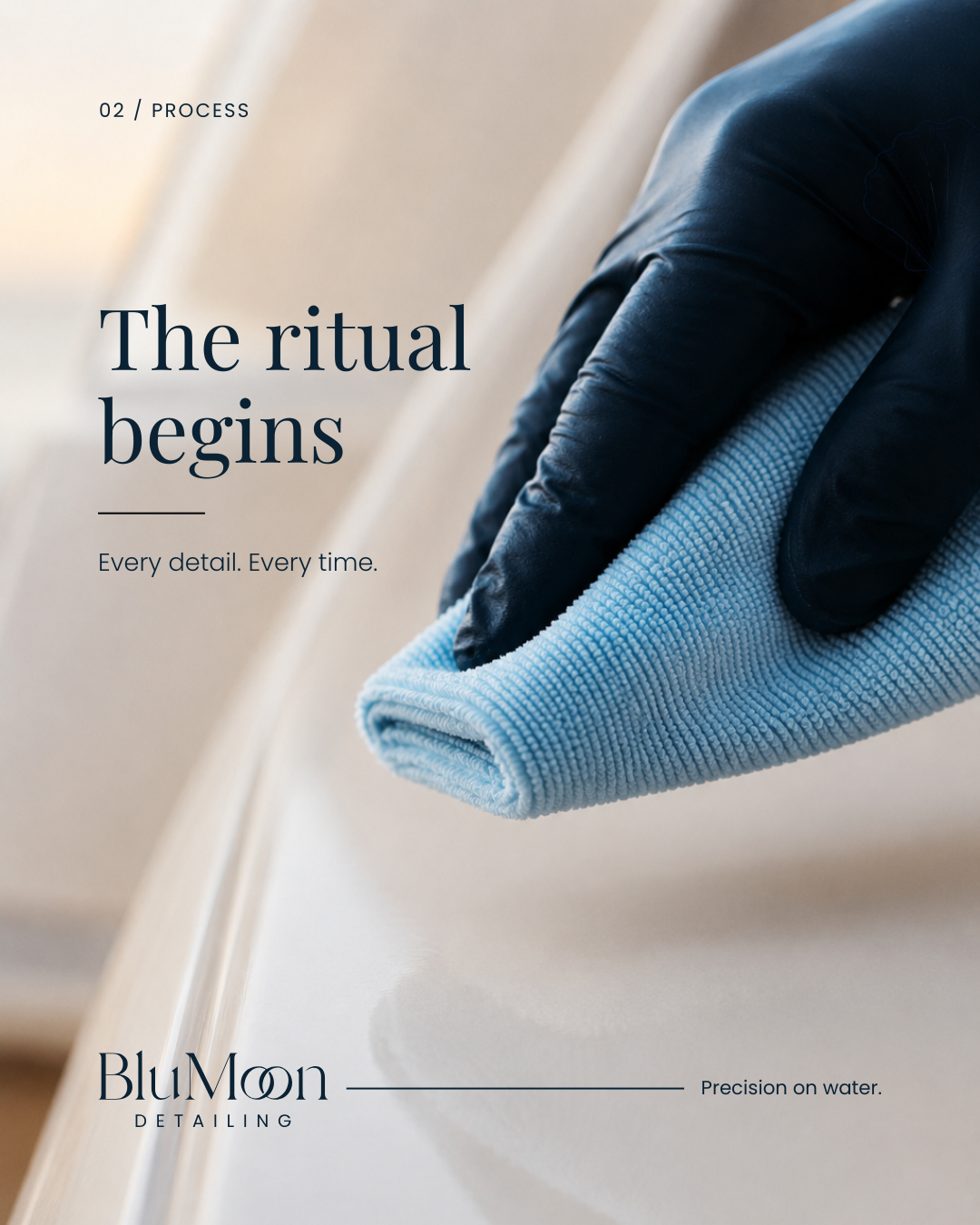 The detailing ritual begins